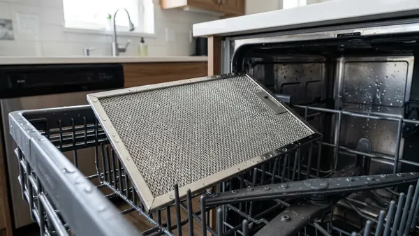 Filtre métallique à graisse lavable au lave-vaisselle